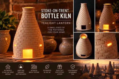 Stoke trent bottle - bottle, kiln