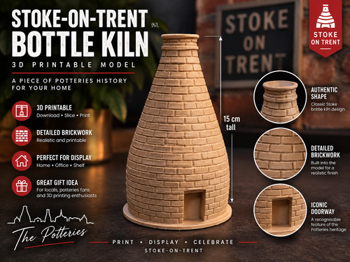 Stoke trent bottle - bottle, kiln
