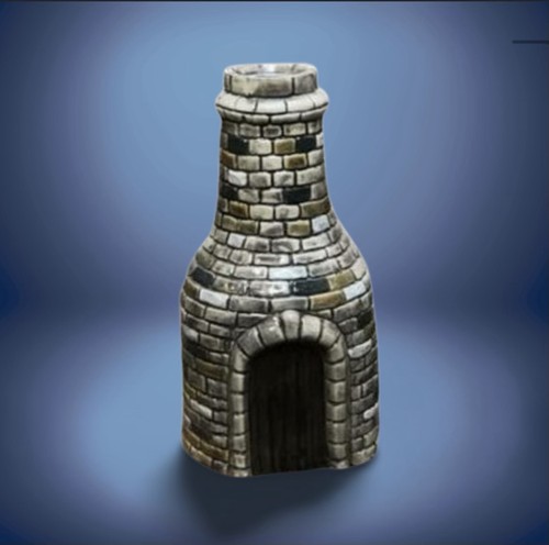Bottle kiln burslem pottery - bottle,